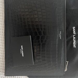 Saint Laurent Crocodile Clutch